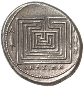 Τετράδραχμο Κνωσού - Απεικόνιση Λαβύρινθου